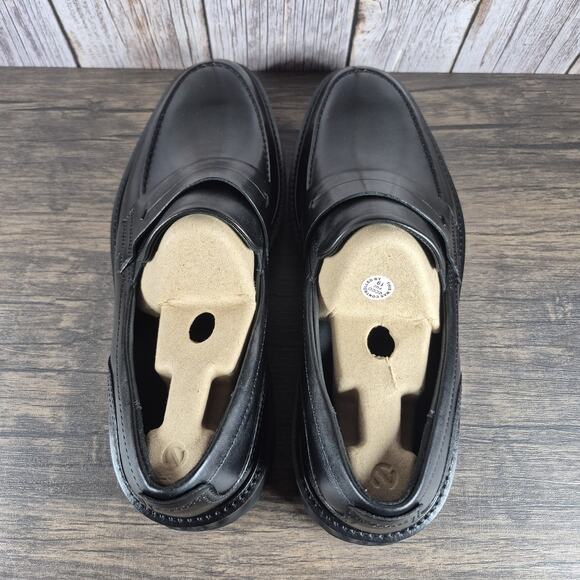 ECCO St.1 Hybrid Black Leather Penny Loafers Men\'s Sz 11-11.5 EU45 New w/Box main image 9